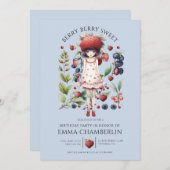 Grillige Bessie Sfeer Meisjes Verjaardagsfeestje Kaart (Voorkant / Achterkant)