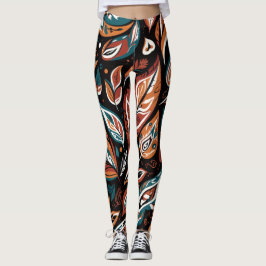 Grillige bladeren leggings