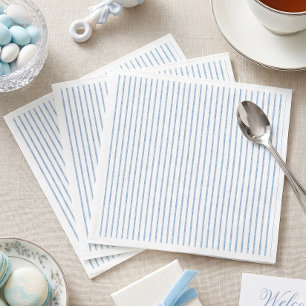 Grillige Blauwe Aquarel Boog Streep Baby Borrel Servet