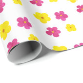 grillige bloemen cadeaupapier (Rol Hoek)