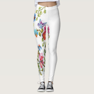 GRILLIGE BLOEMEN MET EEN GELE VOGEL LEGGINGS
