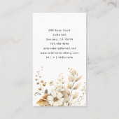 grillige bloemenbloesem visitekaartje (Achterkant)