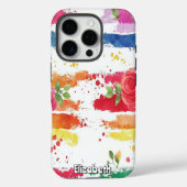 grillige bloemstrepen Case-Mate iPhone case (Achterkant)