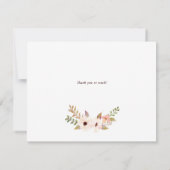 Grillige Boheemse Bloemenkrans Plat Bedankkaart (Achterkant)