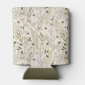 Grillige Boho Groene Blader Bruidsdouche Blikjeskoeler (Achterkant)