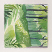 grillige Bossen | boslandschap voor Waterverf Legpuzzel (Horizontaal)