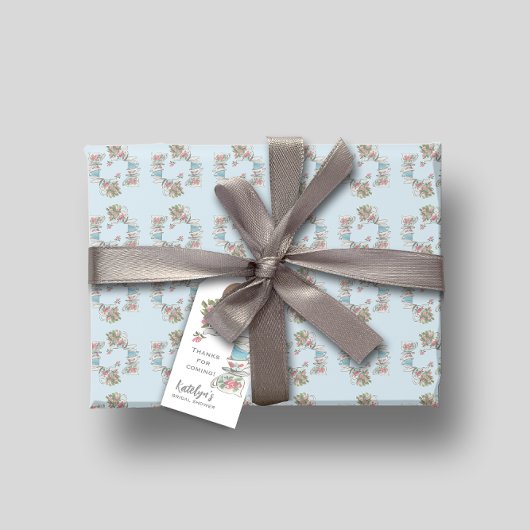 Grillige Bruilofts-Thee Feestje Cadeaulabel