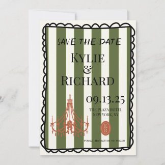 Grillige Bubbelrand Save The Date Kaart