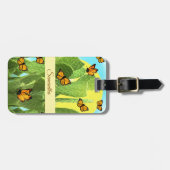 Grillige Cactus En Vlinders Bagagelabel (Voorkant horizontaal)