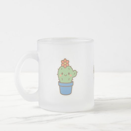 grillige cactus matglas koffiemok (Links)