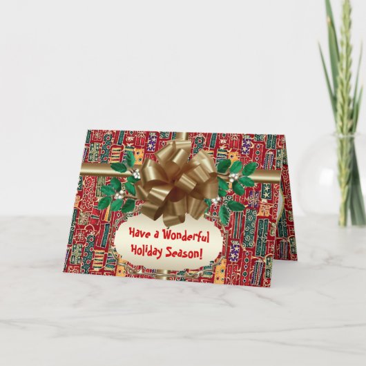 grillige cadeaus feestdagen kaart (Voorkant)