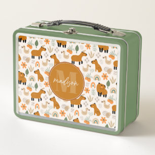 Grillige Capybara Metalen Lunchbox