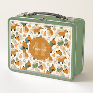 Grillige Capybara Metalen Lunchbox