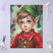 Grillige Cartoon Elf | Kerstmis Tissuepapier (Craft)