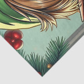 Grillige Cartoon Elf | Kerstmis Tissuepapier (Detail)