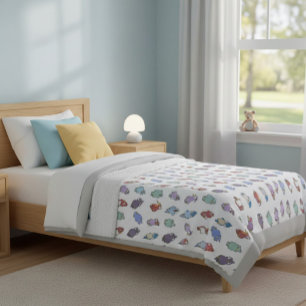 grillige Cartoon vogels gooien deken