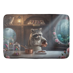 Grillige Chocolade Winkel Diorama met Wasbeer Badmat