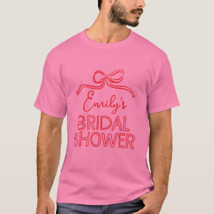 Grillige coquette strikknoop huwelijksuitvaart t-shirt