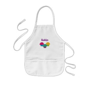 Grillige Cupcakes Bakkerij Illustratie Patroon Kinder Schort