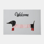 Grillige Dachshond Deurmat (Voorkant)