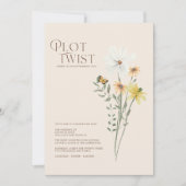 grillige daisy plot twist bruiloft save the date (Voorkant)