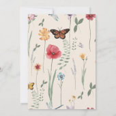 grillige daisy plot twist bruiloft save the date (Achterkant)
