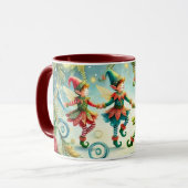 grillige dansende elfen mok (Voorkant links)