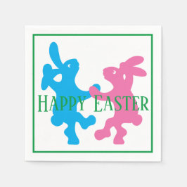 grillige dansende konijnen servet