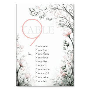 Grillige Delicate Blush Bloemige Tak Kaart
