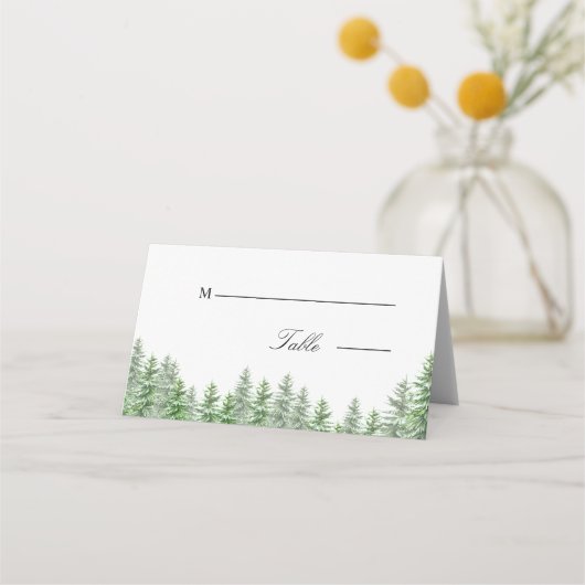 grillige dennenboom bos bruiloft (Voorkant)