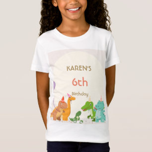 Grillige Dinosaur Prinses Verjaardag T-shirt