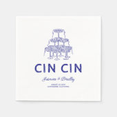 grillige doedel bruiloft servet (Voorkant)