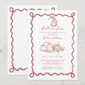 grillige doedel | Herfst in Liefde Vrijgezellenfee Kaart (Voorkant / Achterkant)