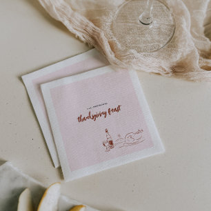 grillige doedel Thanksgiving Dinner Party Servet