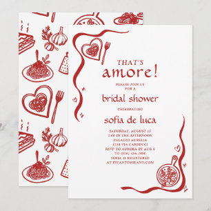Grillige Doodle Italiaanse Pasta Bruidsmeisjesuitn Kaart