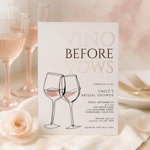 Grillige Doodle Vino Before Huwelijkse Geloften Br Folie Uitnodiging