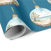 grillige drijfhout kerstbal cadeaupapier (Rol Hoek)