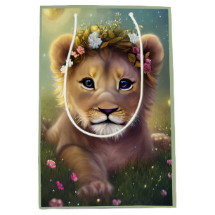 Grillige Fantasie Schattige Kawaii baby leeuwenwel Medium Cadeauzakje