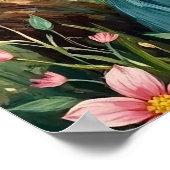 Grillige Fee- en Egeltuin Muurkunst Poster (Hoek)