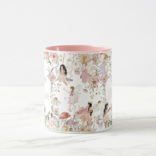 grillige feeën verjaardag bloem tuin weide mok (Midden)