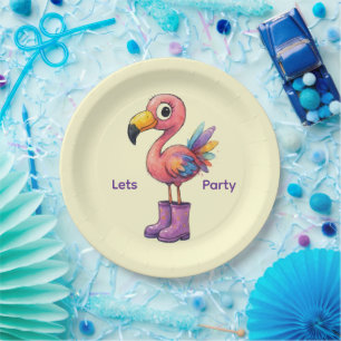 GRILLIGE FLAMINGO PAPIEREN BORDJE