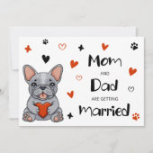 Grillige Franse Bulldog Trouw Save the Date (Voorkant)