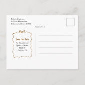 grillige funky hand getekend save the date aankondigingskaart (Achterkant)