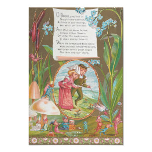 Grillige Funky Retro Valentijnkaart, Kate Greenway Foto Afdruk