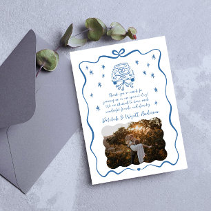 grillige geloften   handgetekende doedel   bedankkaart