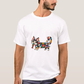 Grillige Gestreepte Kat T-shirt