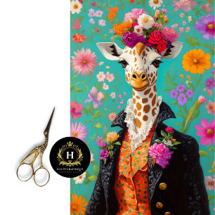 Grillige Giraffe Meubel Decoupage Tissuepapier