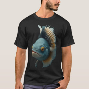 Grillige golven leuk wilde vis haar kunst t-shirt