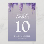 grillige gradiënt Paarse bloementafel nummer (Voorkant)