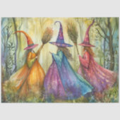 GRILLIGE HALLoween Heksen Decoupage Tissuepapier (Voorkant)